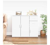 (white) vidaXL Sideboard 91x29.5x75 cm Engineered Wood Storage Cabinet Multi Colours