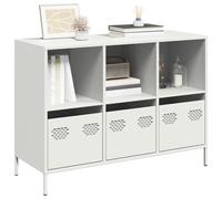 vidaXL Sideboard White 101.5x39x73.5 cm Cold-rolled Steel, White