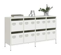 Vidaxl Sideboard White 135X39X73.5 Cm Cold-Rolled Steel
