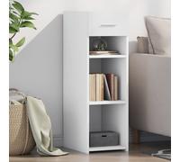 (white) vidaXL Sideboard Storage Cupboard Cabinet Highboard Smoked Oak Engineered Wood