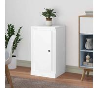 Sideboard White Engineered Wood 37.5x35.5x67.5cm Slim Storage Cabinet Hallway UK