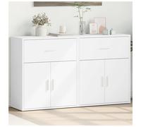 Sideboard White Engineered Wood 60x31x70 cm 2-Door Modern StorageUnitX SlimPlusX