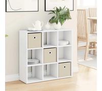Sideboard White Engineered Wood 73.5x24x69.5cm 3 Drawers Recessed Handle Durable
