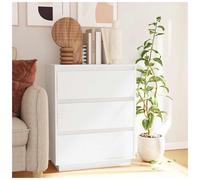 Sideboard White Solid Pinewood 60x34x75 cm Small Drawer Cabinet, Wall-Attach -UK