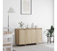 Sideboard Sonoma oak 120 x 41 x 75 cm Engineered wood 4 doors Rustic StorageUnit