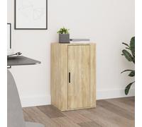Sideboard White Sonoma Oak Engineered Wood 40 x 33 x 70 cm Slim Storage Cabinet