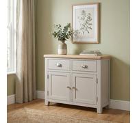 Sideboard Windermere 2 Drawers Oak Top Grey/Natural