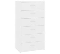 vidaXL Sideboard with 6 Drawers White 50x34x96 cm Engineered Wood NEW