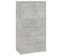 vidaXL Sideboard with 6 Drawers Concrete Grey Engineered Wood Storage Cabinet