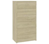 Sideboard with 6 Drawers Cabinet Cupboard Highboard Engineered Wood vidaXL