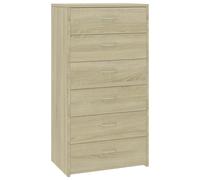 Sideboard with 6 Drawers Cabinet Cupboard Highboard Engineered Wood vidaXL