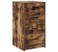 vidaXL Sideboard Smoked oak 40 x 41 x 75 cm Engineered wood, Brown