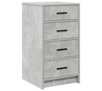 Engineered Wood Sideboard Concrete Grey 40x41x75cm with 4 Drawers for Storage
