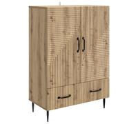 Sideboard Grey Sonoma 66x34.5x95cm Engineered Wood 1 Drawer Tapered Legs Vintage