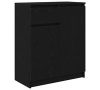 vidaXL Sideboard with Drawer Black Oak 71x35x84 cm Engineered Wood