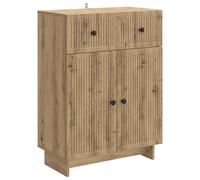vidaXL Sideboard Grey Sonoma 66 x 34.5 x 90 cm Engineered Wood