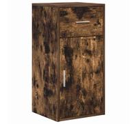 vidaXL Sideboard with Drawer Smoked Oak 38 x 34 x 75 cm, Brown