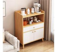 Sideboard with Drawer,Storage Cabinet with Open Shelves and Double Door Cupboard,Modern Buffet Cabinet for Living Room Dining Room Entryway,for Small Spaces A