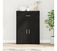 Sideboard with Drawer with Shelf with Storage with Door Black oak Engineered wood Berkfield Home Black One Size