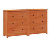 Sideboard with Drawer with Storage 2 pcs Solid Pine Wood Furniture vidaXL