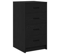 vidaXL Sideboard with Drawer Black oak 40 x 41 x 75 cm Engineered wood, Black