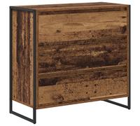 Sideboard Old Wood 79x36x75.5cm Engineered Wood Industrial Drawer Unit SteelLegs
