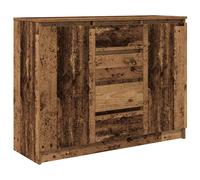 Sideboard with Drawers Old Wood 100.5x35x76 cm Engineered Wood
