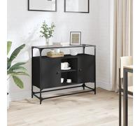 Sideboard Cabinet Cupboard Unit Storage Furniture with Glass Top & Doors