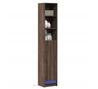 Sideboard with LED Brown Oak 36x32.5x200 cm Engineered Wood Berkfield Home Brown One Size