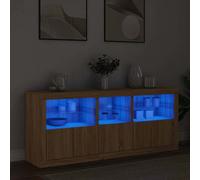 Sideboard With Led Lights 162X37X67 Cm
