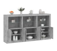Sideboard with LED Lights Concrete Grey 181.5x37x100 cm