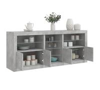 Sideboard with LED Lights Concrete Grey 181.5x37x67 cm