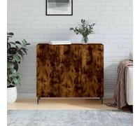 vidaXL Sideboard Smoked Oak 90x34x80 cm Engineered Wood