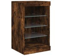 vidaXL Sideboard with LED Lights Smoked Oak 41x37x67 cm