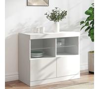 vidaXL Sideboard with LED Lights White 81x37x67 cm