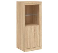 vidaXL Sideboard with LED Lights Cupboard Highboard Storage Cabinet Sonoma Oak