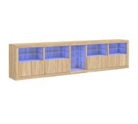 Sideboard with LED Lights Cupboard Highboard Storage Buffet Cabinet vidaXL