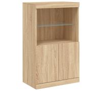 Sideboard with LED Lights Cupboard Highboard Storage Buffet Cabinet vidaXL