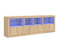 Sideboard with LED Lights Cupboard Highboard Storage Buffet Cabinet vidaXL