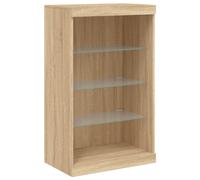 Vidaxl Sideboard With Led Lights Sonoma Oak 60.5X37X100 Cm
