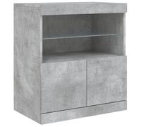 vidaXL Sideboard with LED Lights Concrete Grey 60x37x67 cm