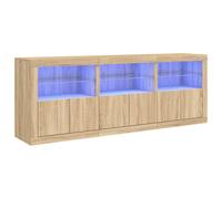Sideboard with LED Lights Cupboard Highboard Storage Buffet Cabinet vidaXL