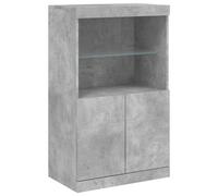 vidaXL Sideboard with LED Lights Concrete Grey 60.5x37x100 cm