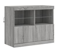 Sideboard with LED Lights Cupboard Highboard Storage Buffet Cabinet vidaXL