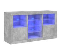 Vidaxl Sideboard With Led Lights Grey Sonoma 123X37X67 Cm