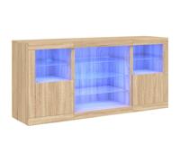 Sideboard with LED Lights Cupboard Highboard Storage Buffet Cabinet vidaXL