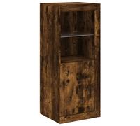 vidaXL Sideboard with LED Lights Smoked Oak 41x37x100 cm