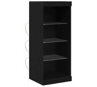 vidaXL LED Sideboard Black Oak 41 x 37 x 100 cm Engineered Wood