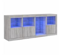 Sideboard with LED Lights Home Cupboard Side Cabinet Storage Highboard vidaXL