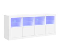 Sideboard with LED Lights Home Cupboard Side Cabinet Storage Highboard vidaXL
